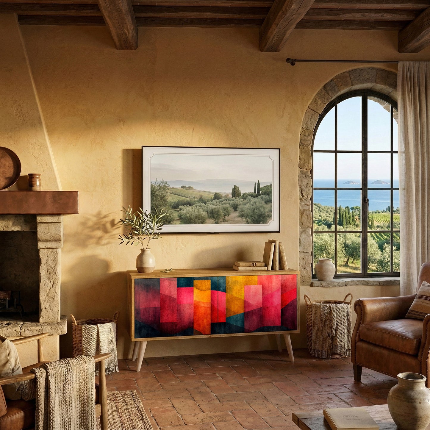 COLORFUL SOUNDS Compact 2-Door TV Cabinet