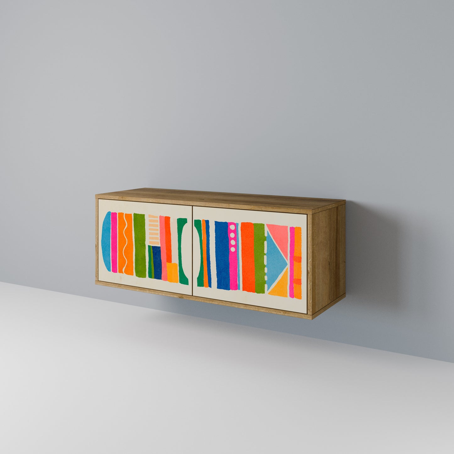 GEOMETRIC SHINE Compact 2-Door TV Cabinet