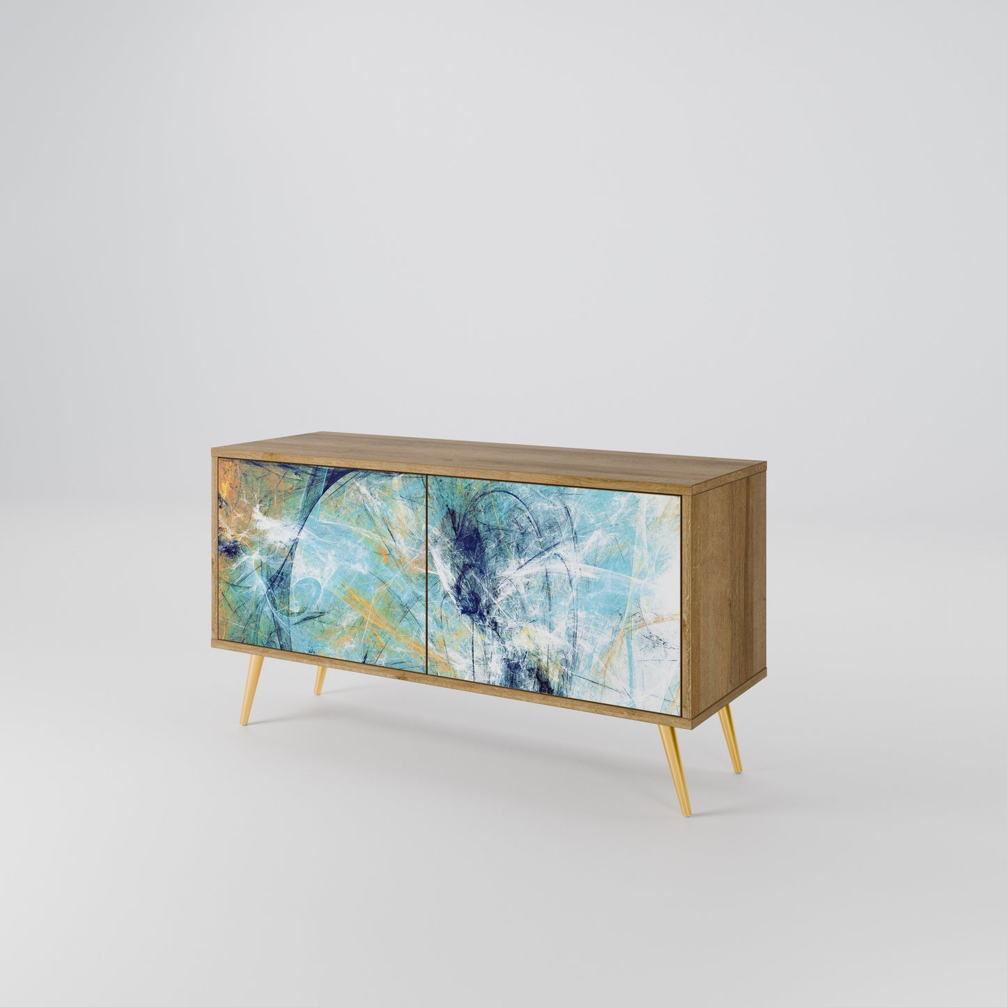 ABSTRACT THOUGHTS Compact 2-Door TV Cabinet