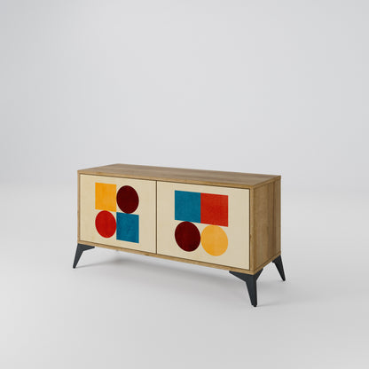 GEOMETRIC PUZZLE Mobile TV Compatto a 2 Ante