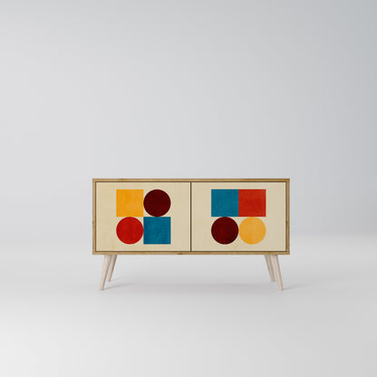 GEOMETRIC PUZZLE Mobile TV Compatto a 2 Ante