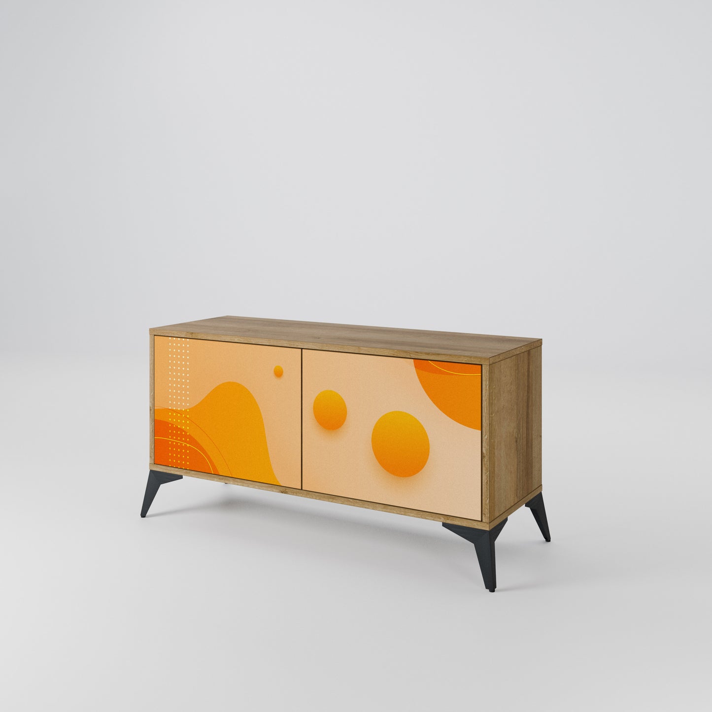ORANGE ARRANGEMENT Compact 2-Door TV Cabinet