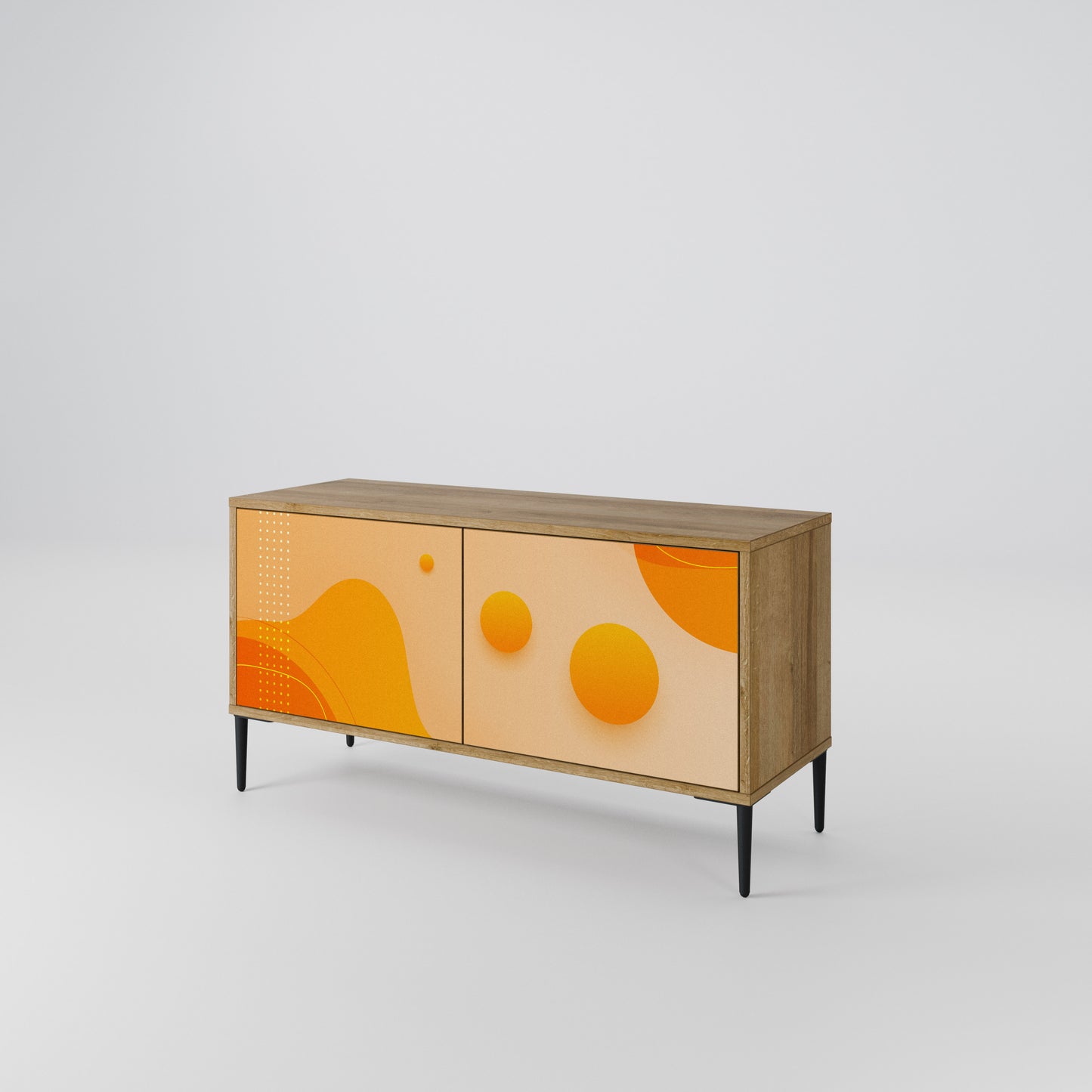 ORANGE ARRANGEMENT Compact 2-Door TV Cabinet