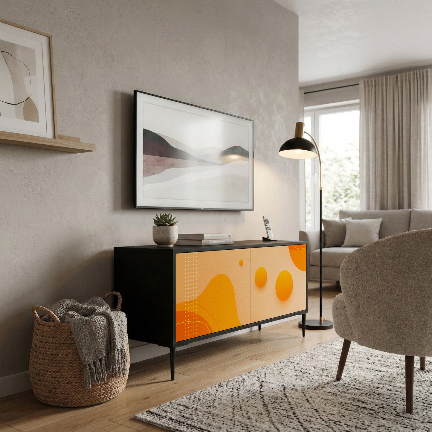 ORANGE ARRANGEMENT Mobile TV Compatto a 2 Ante