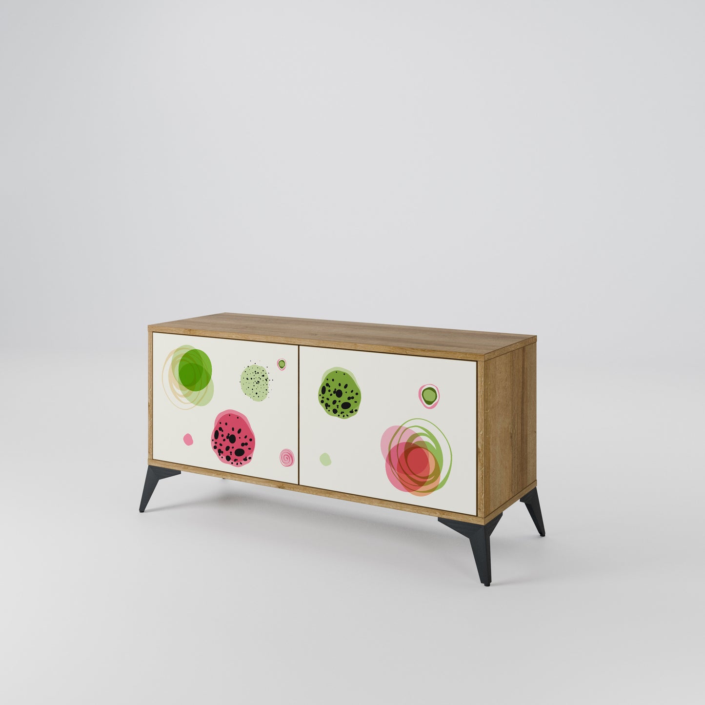 COLORFUL COSMOS Compact 2-Door TV Cabinet