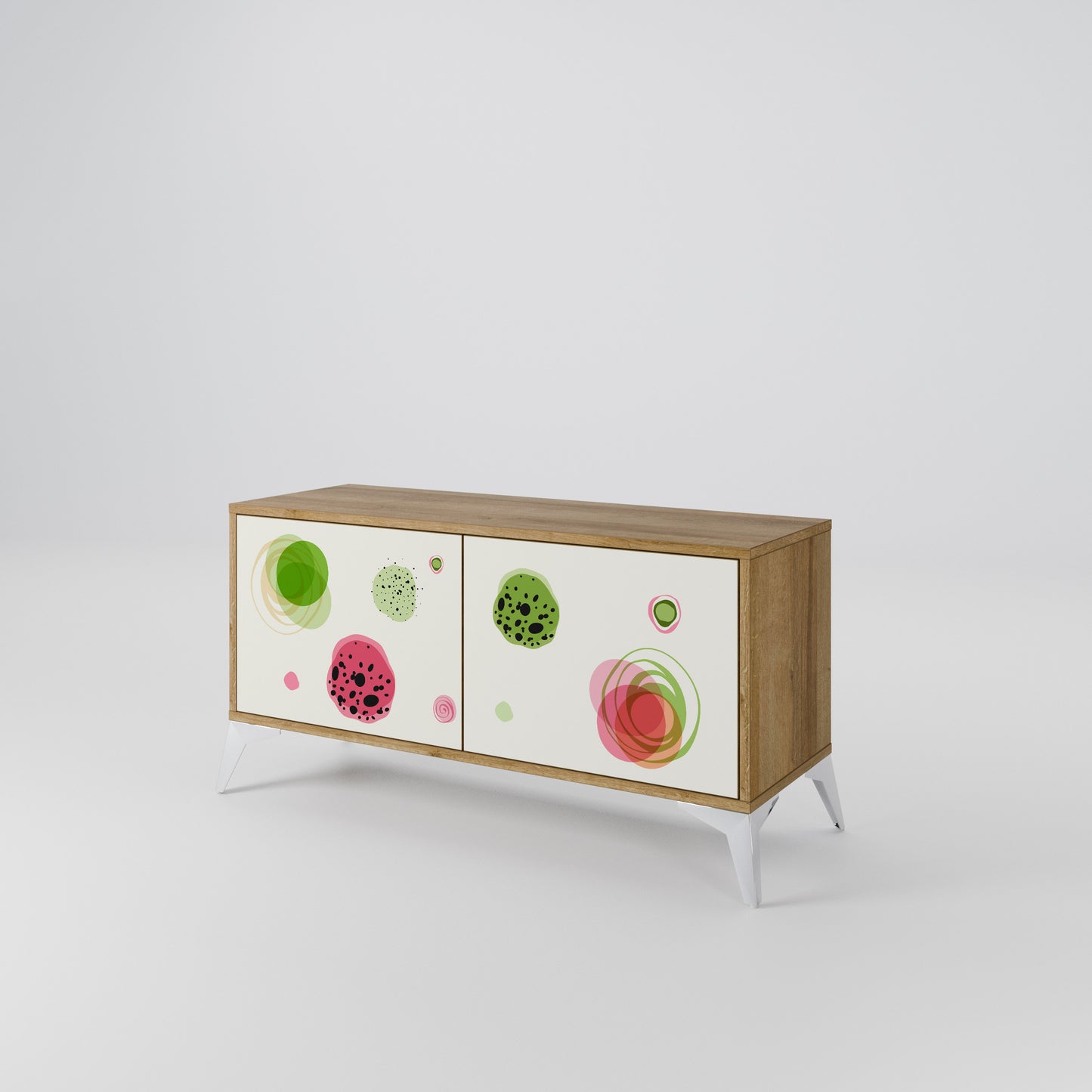 COLORFUL COSMOS Compact 2-Door TV Cabinet