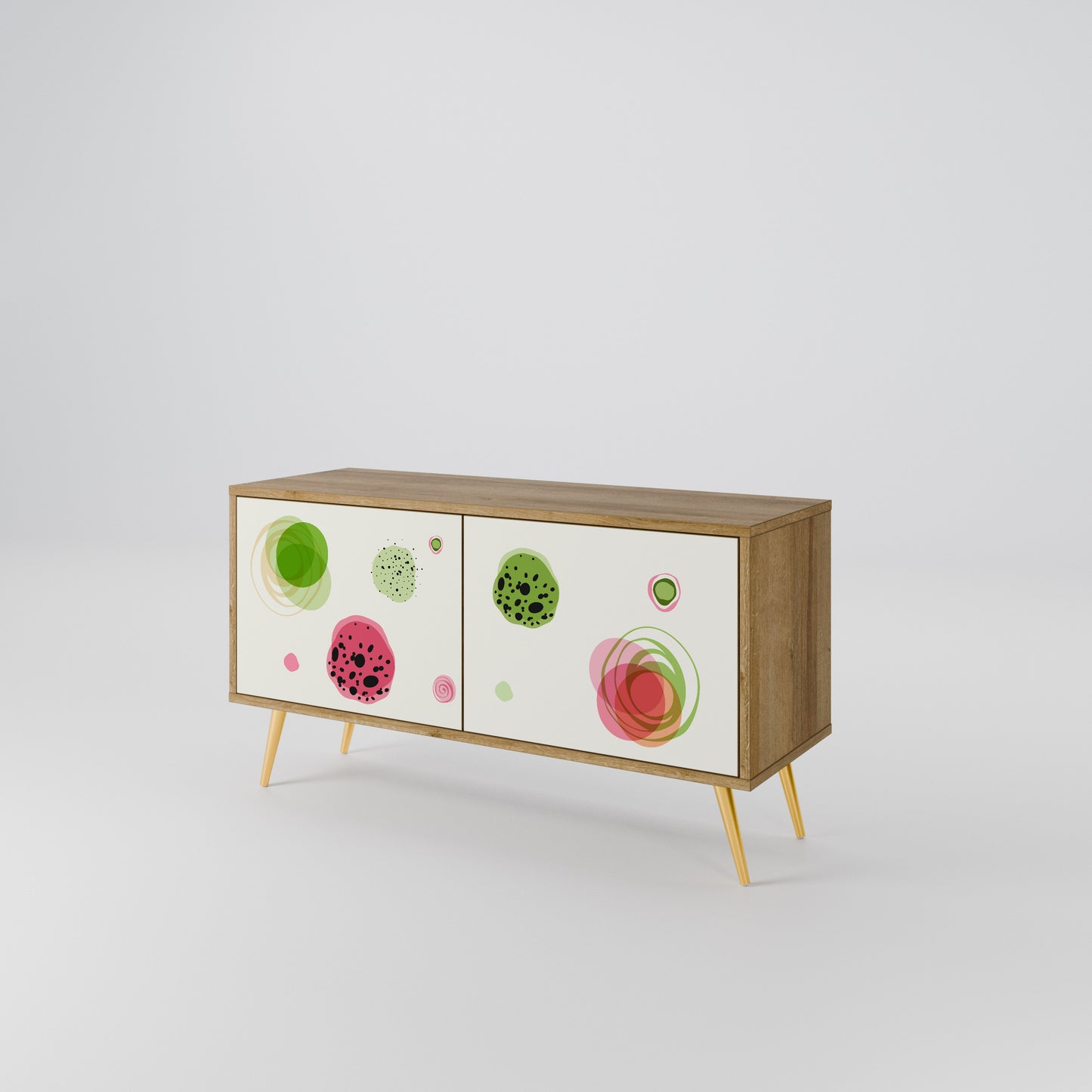 COLORFUL COSMOS Compact 2-Door TV Cabinet