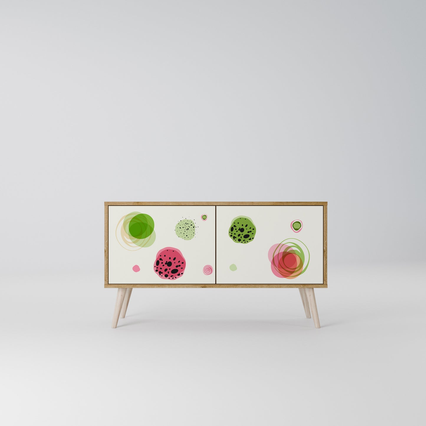 COLORFUL COSMOS Compact 2-Door TV Cabinet