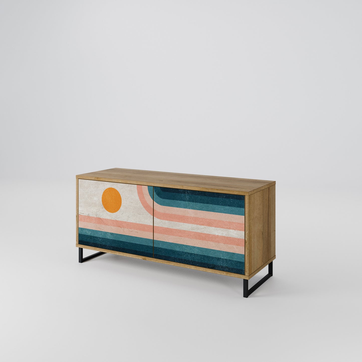 TWO HALVES Compact 2-Door TV Cabinet