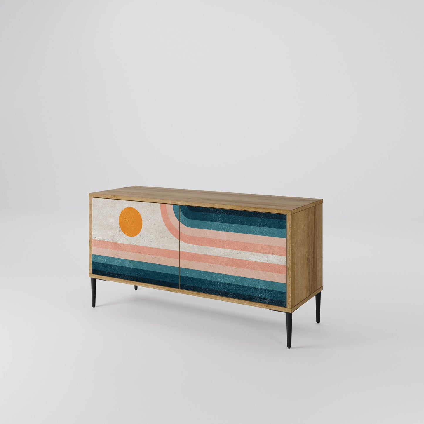 TWO HALVES Compact 2-Door TV Cabinet