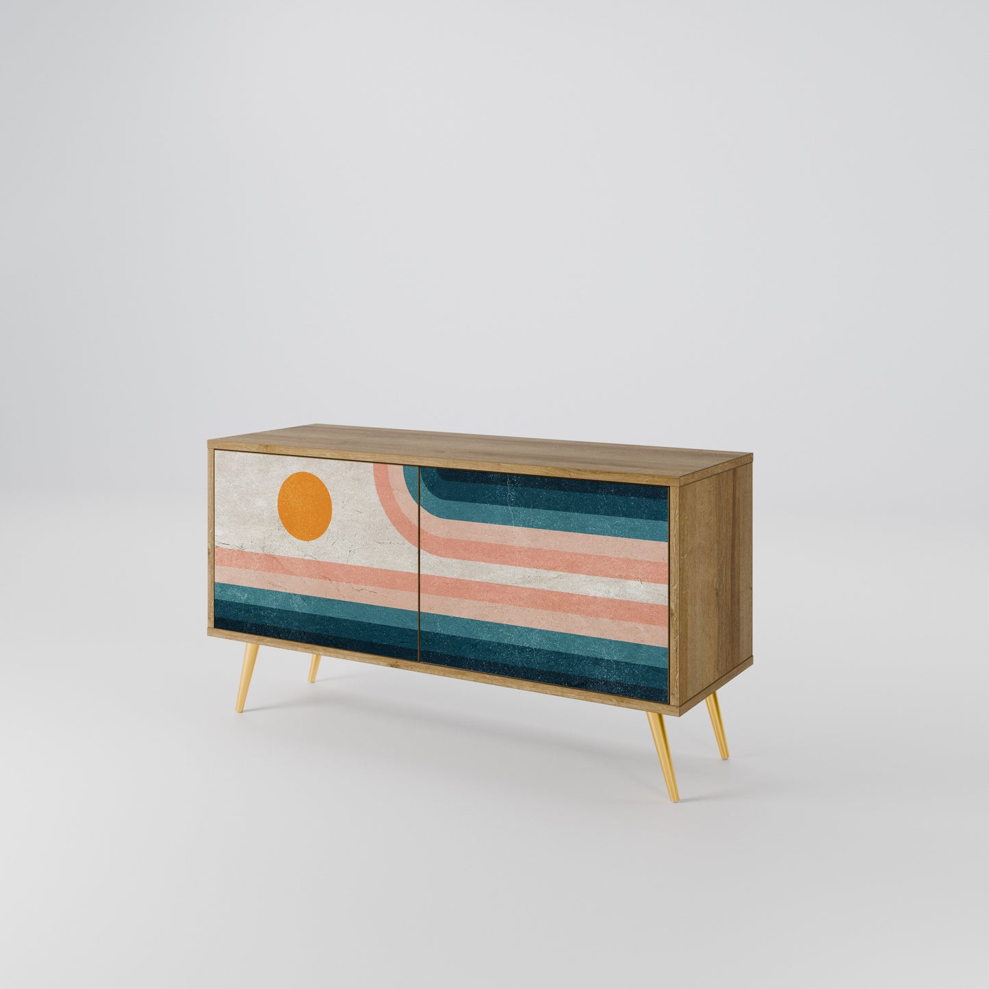 TWO HALVES Compact 2-Door TV Cabinet