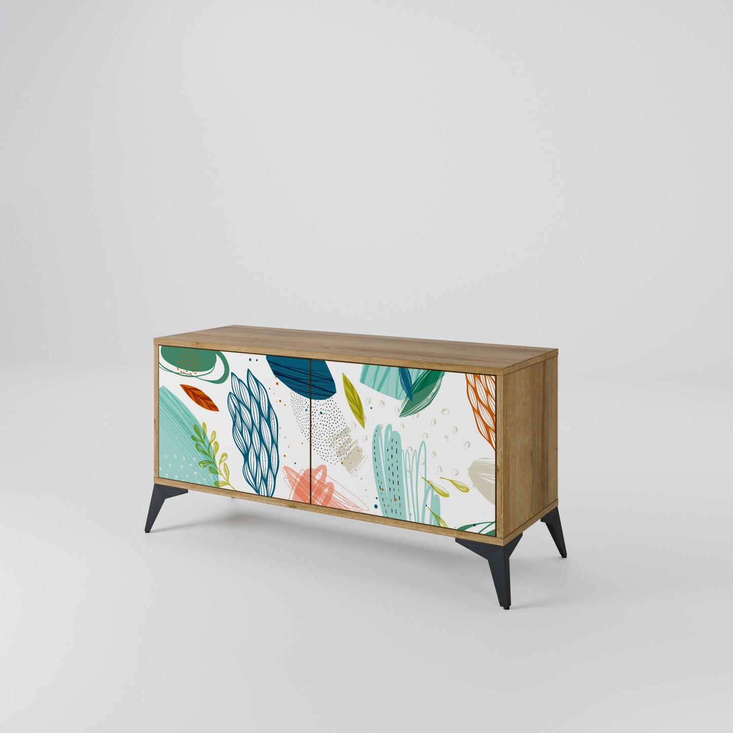 BOTANICAL HURRICANE Compact 2-Door TV Cabinet