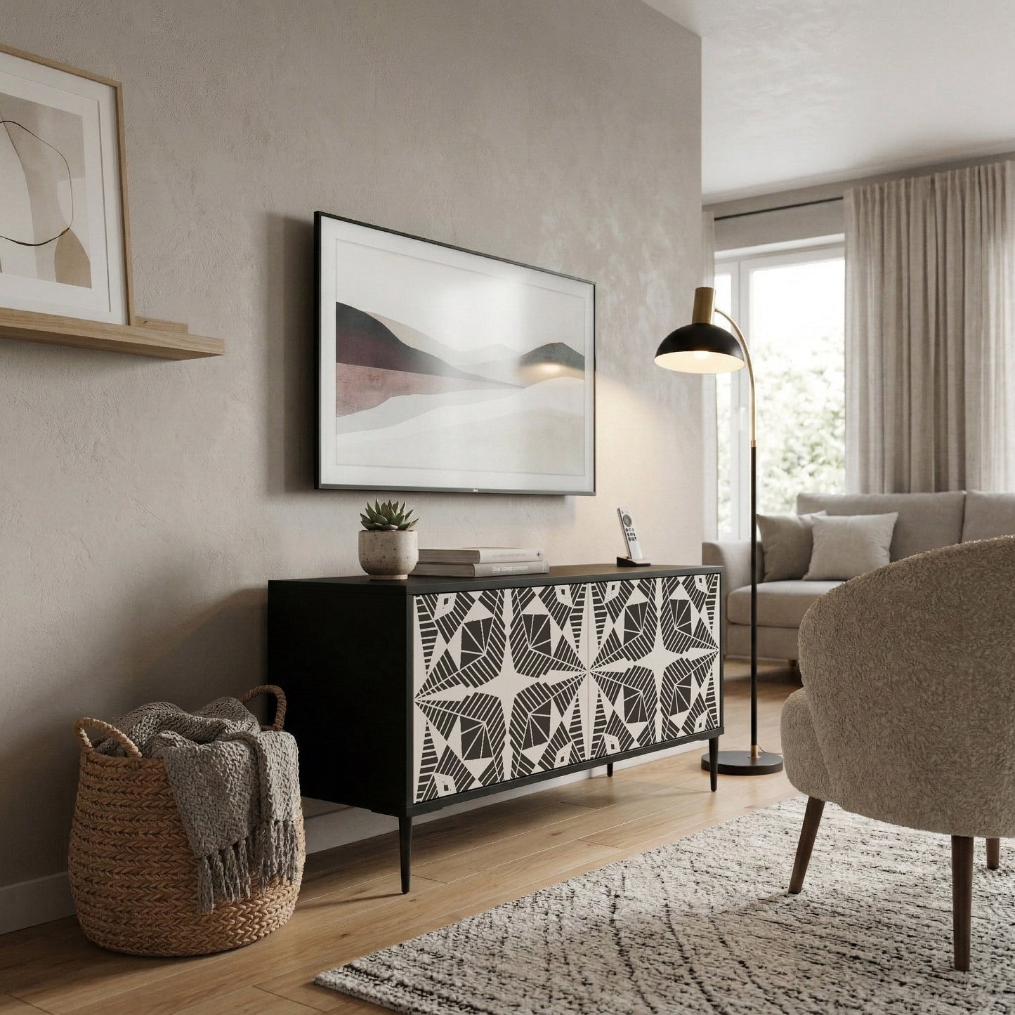 MONOCHROME NEXUS Compact 2-Door TV Cabinet