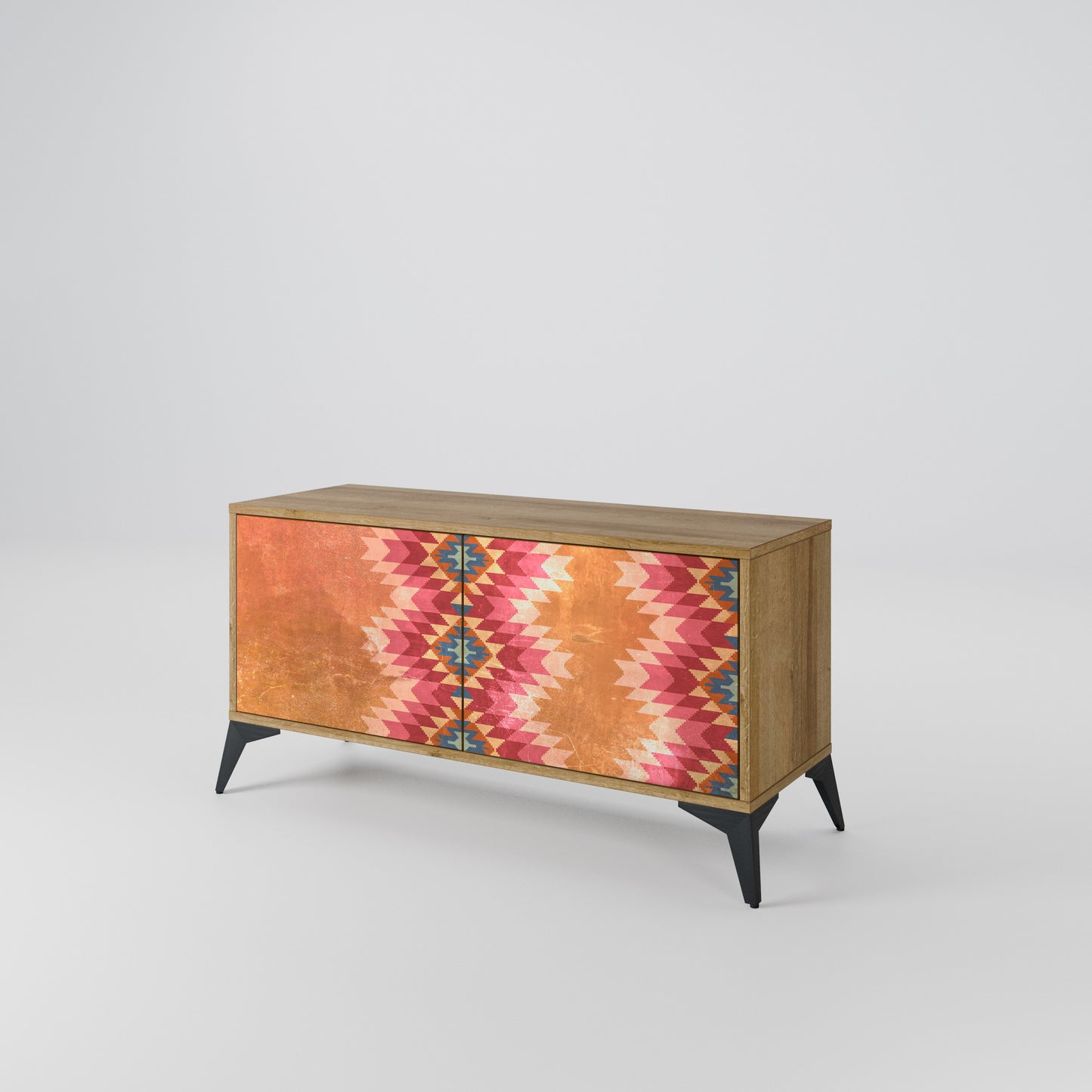 INDIAN FOLK Compact 2-Door TV Cabinet