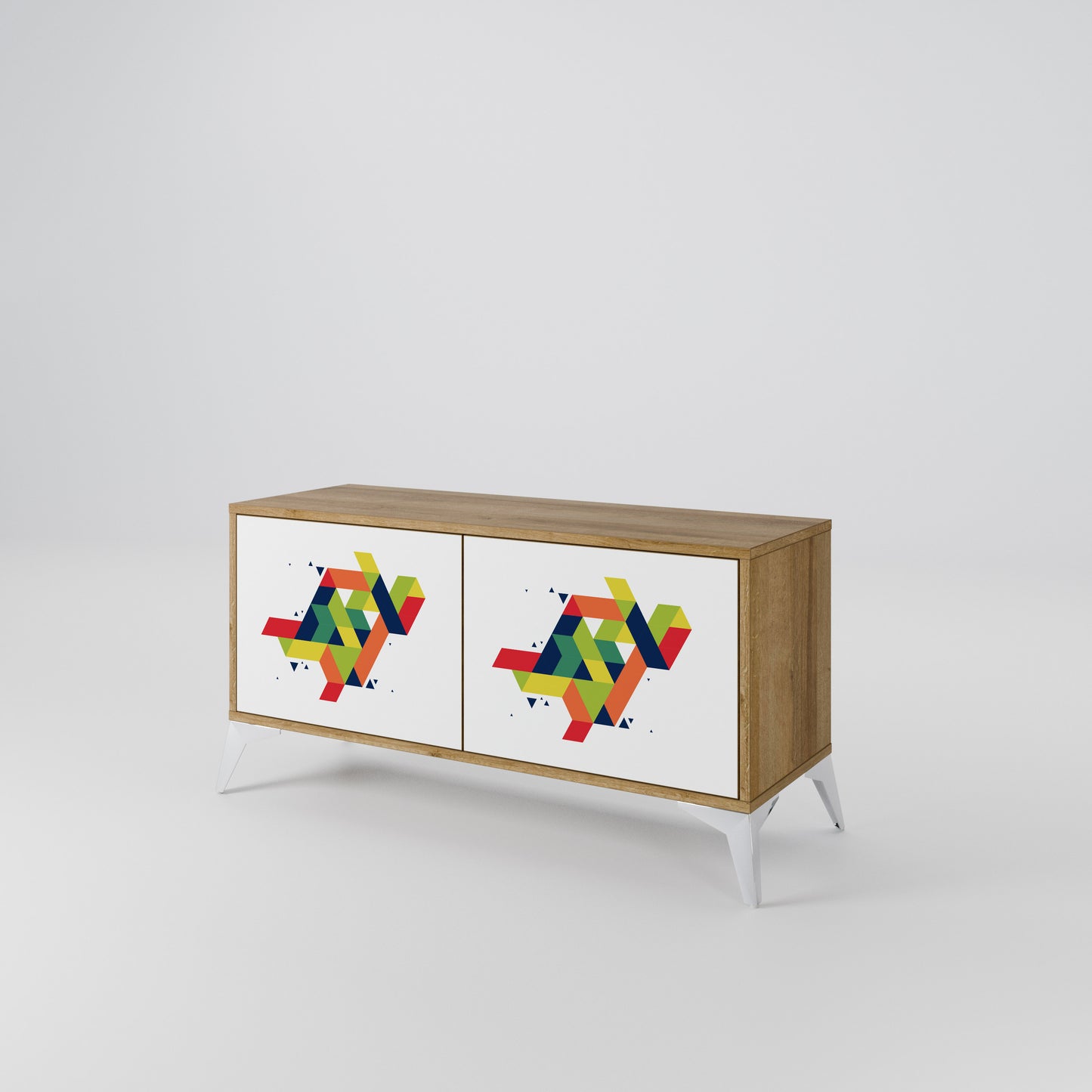 FUTURE SIGN Compact 2-Door TV Cabinet