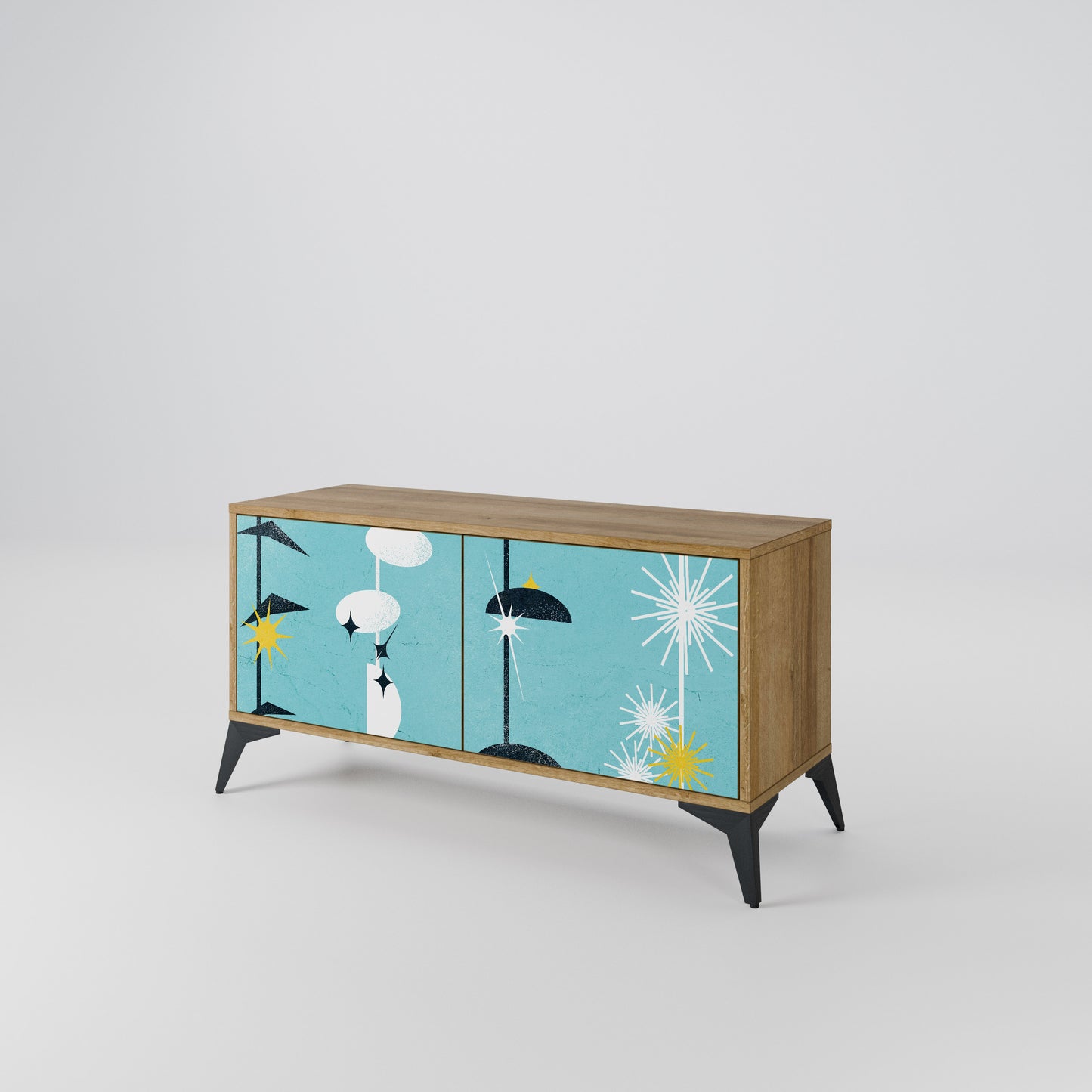 PATHS TO HAPPINESS Compact 2-Door TV Cabinet