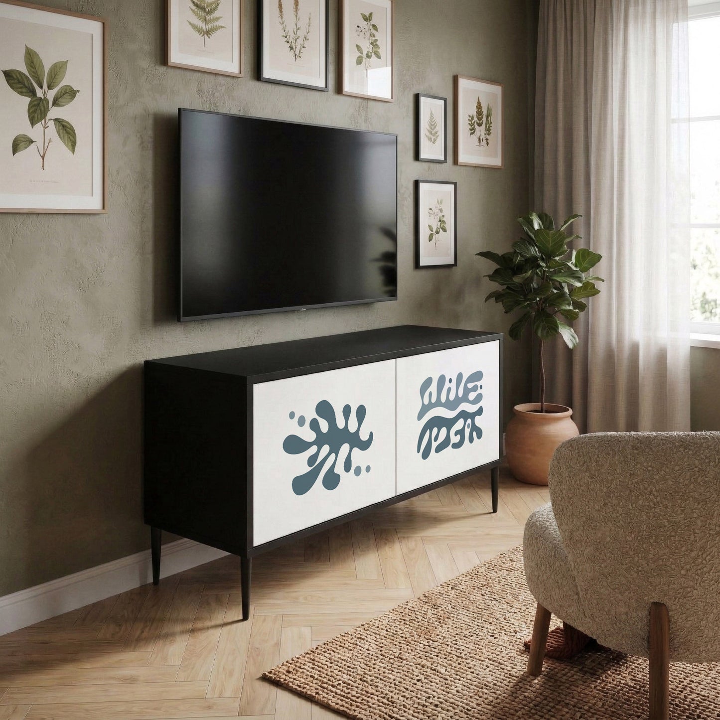WONDERLAND VEGETATION Mobile TV Compatto a 2 Ante