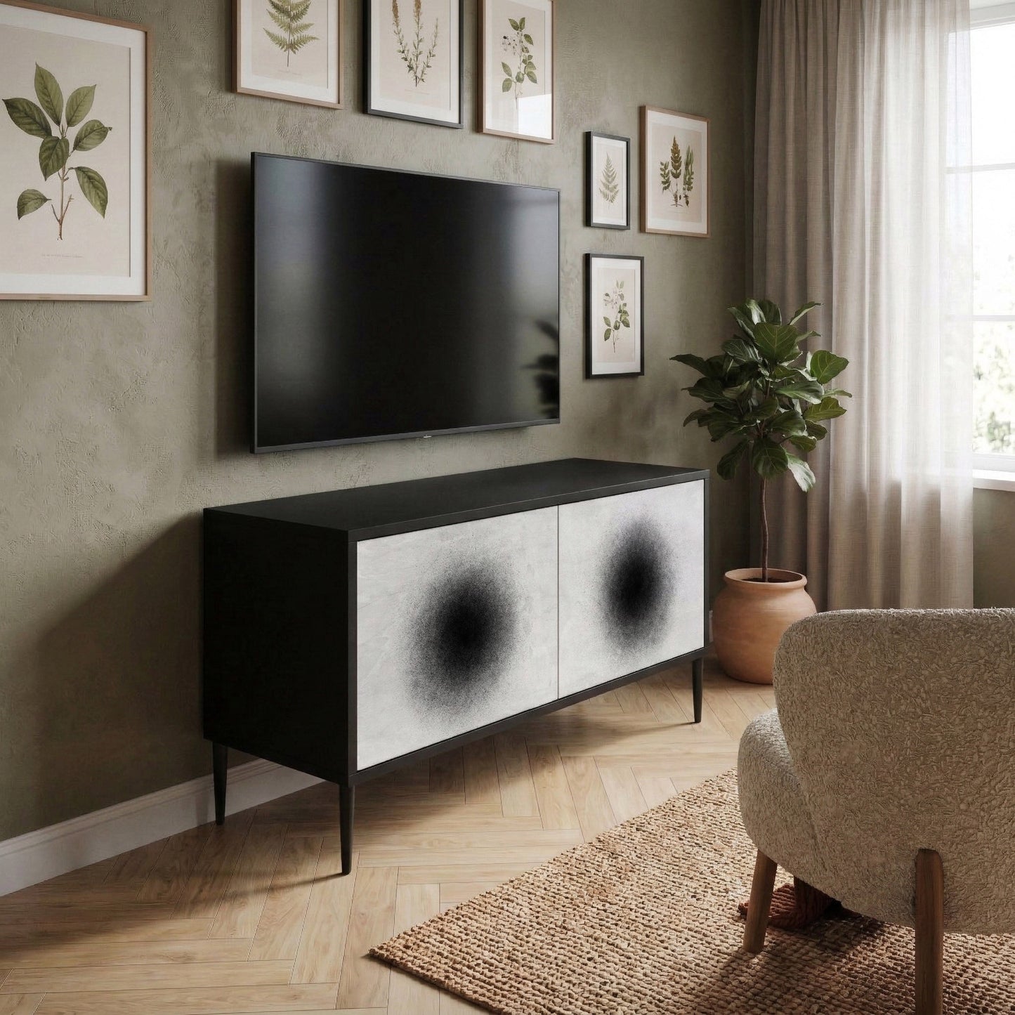 BLACK HOLE Mobile TV Compatto a 2 Ante