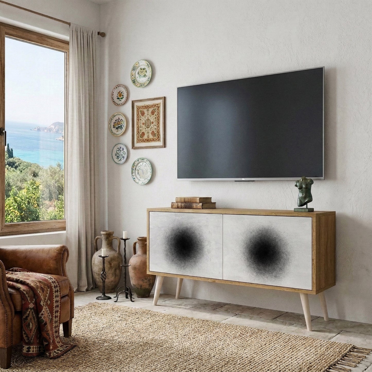 BLACK HOLE Mobile TV Compatto a 2 Ante
