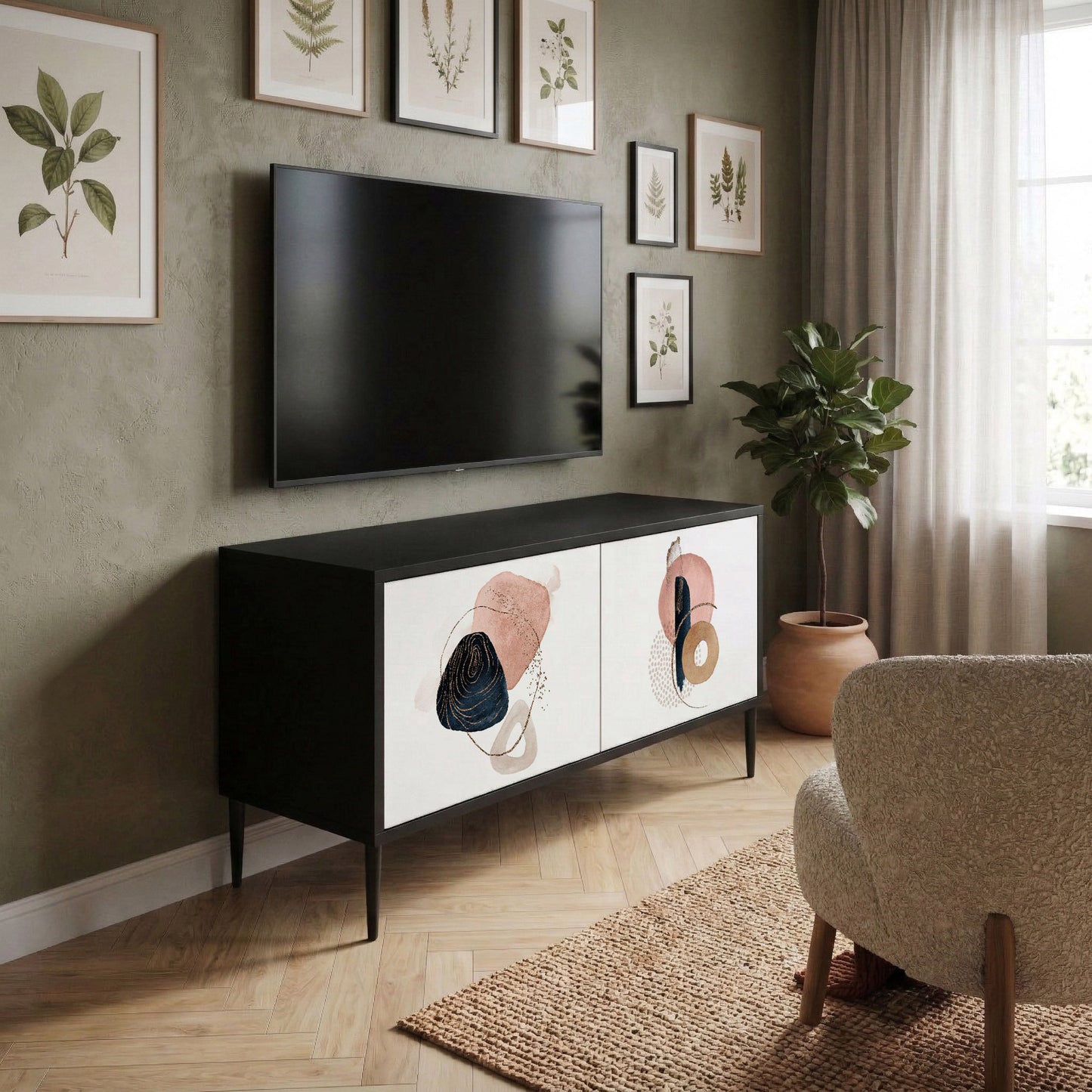 COLORFUL SHAPES Mobile TV Compatto a 2 Ante