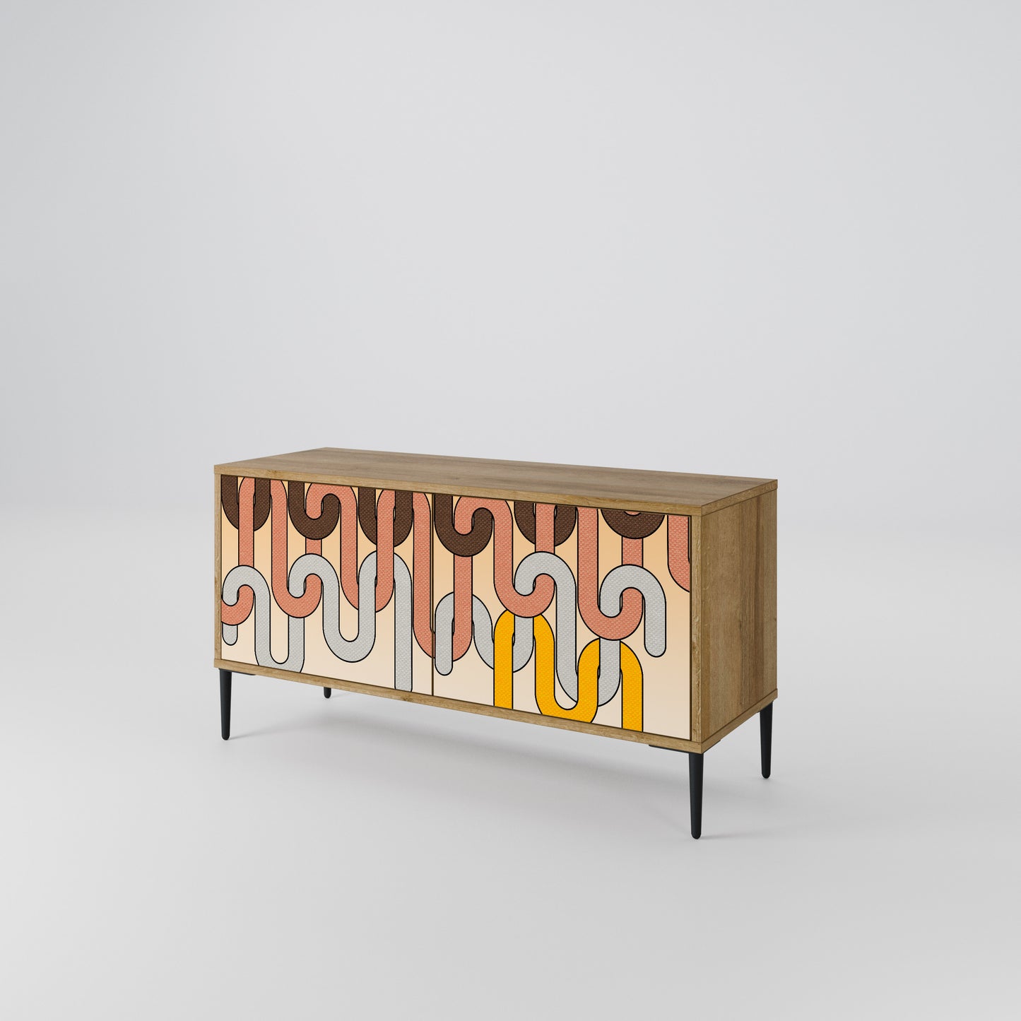 COLORFUL STRINGS Compact 2-Door TV Cabinet
