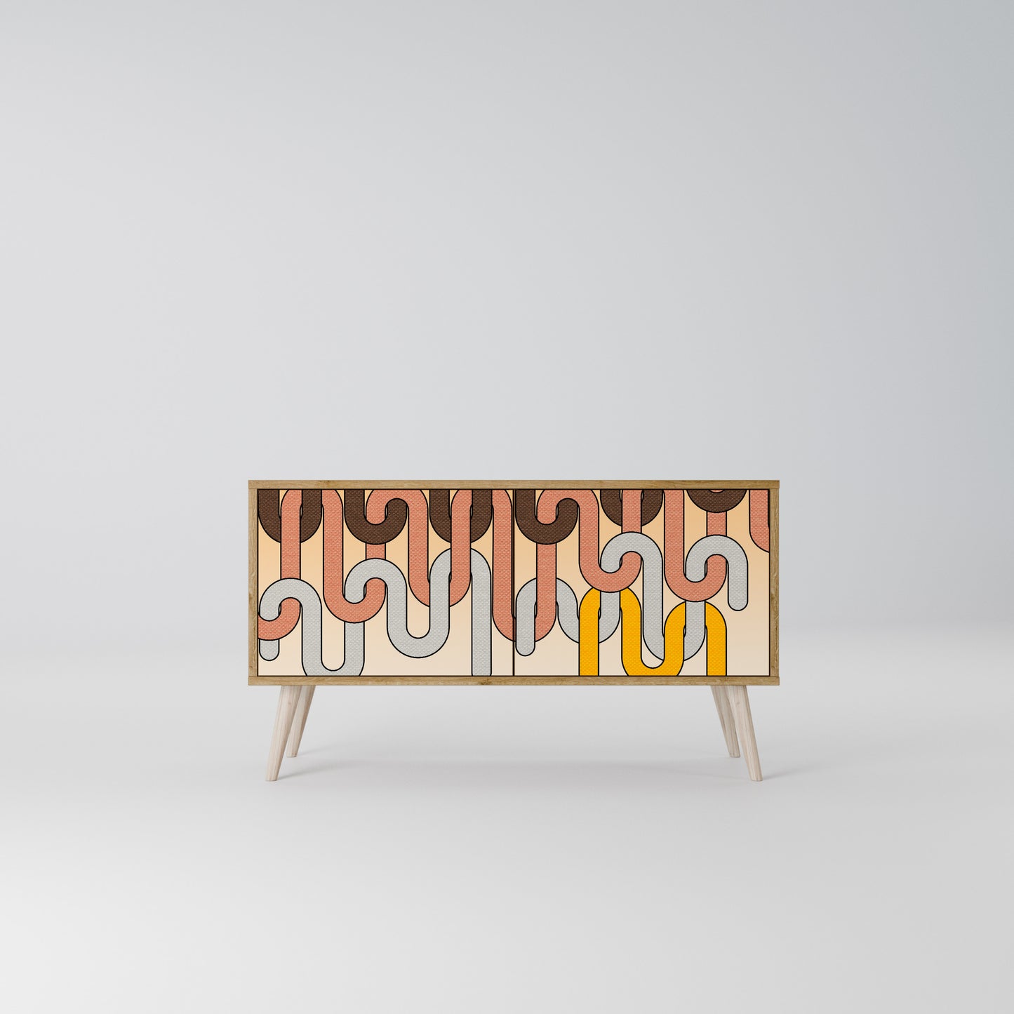 COLORFUL STRINGS Compact 2-Door TV Cabinet