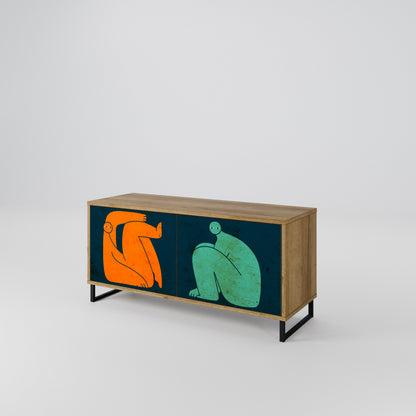 TOGETHER BUT SEPARATELY Mobile TV Compatto a 2 Ante