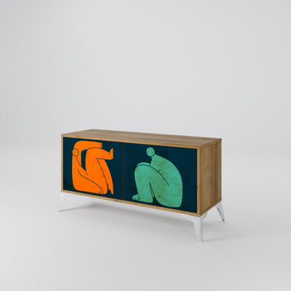 TOGETHER BUT SEPARATELY Mobile TV Compatto a 2 Ante