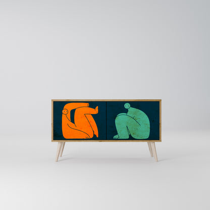 TOGETHER BUT SEPARATELY Mobile TV Compatto a 2 Ante