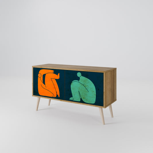 TOGETHER BUT SEPARATELY Compact 2-Door TV Cabinet