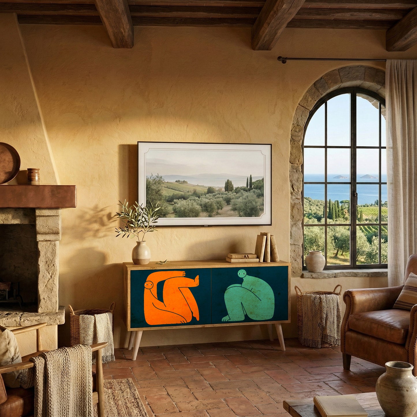 TOGETHER BUT SEPARATELY Mobile TV Compatto a 2 Ante