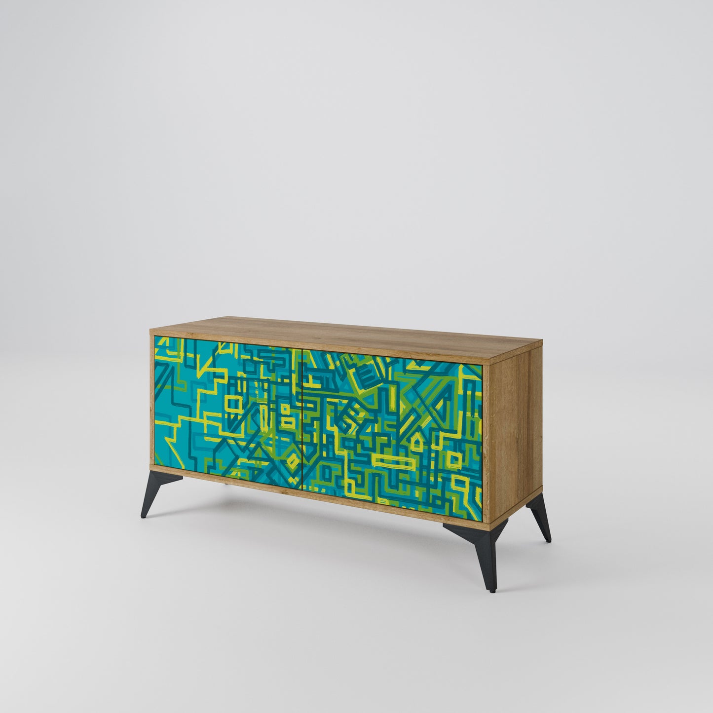 NOSTALGIC MEMORIES Compact 2-Door TV Cabinet