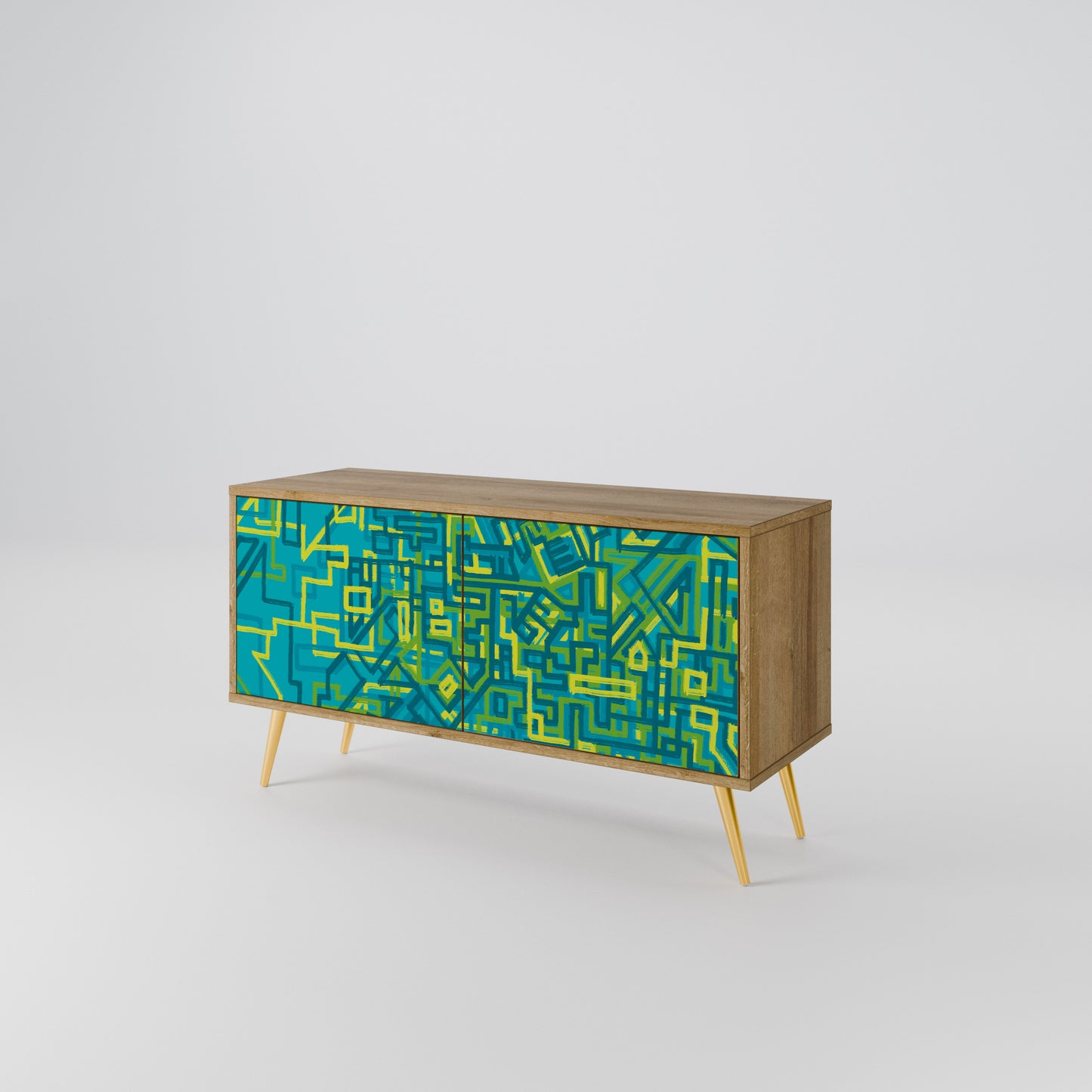 NOSTALGIC MEMORIES Compact 2-Door TV Cabinet