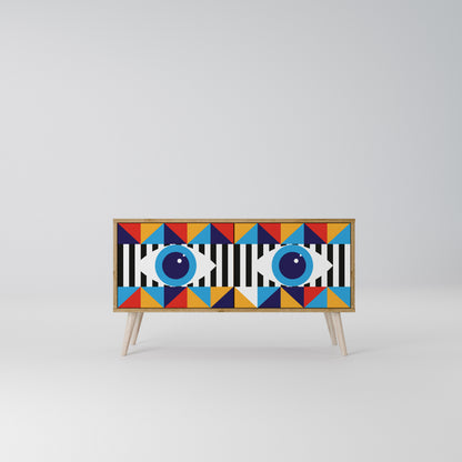 ABSTRACTION AND GEOMETRY Mobile TV Compatto a 2 Ante