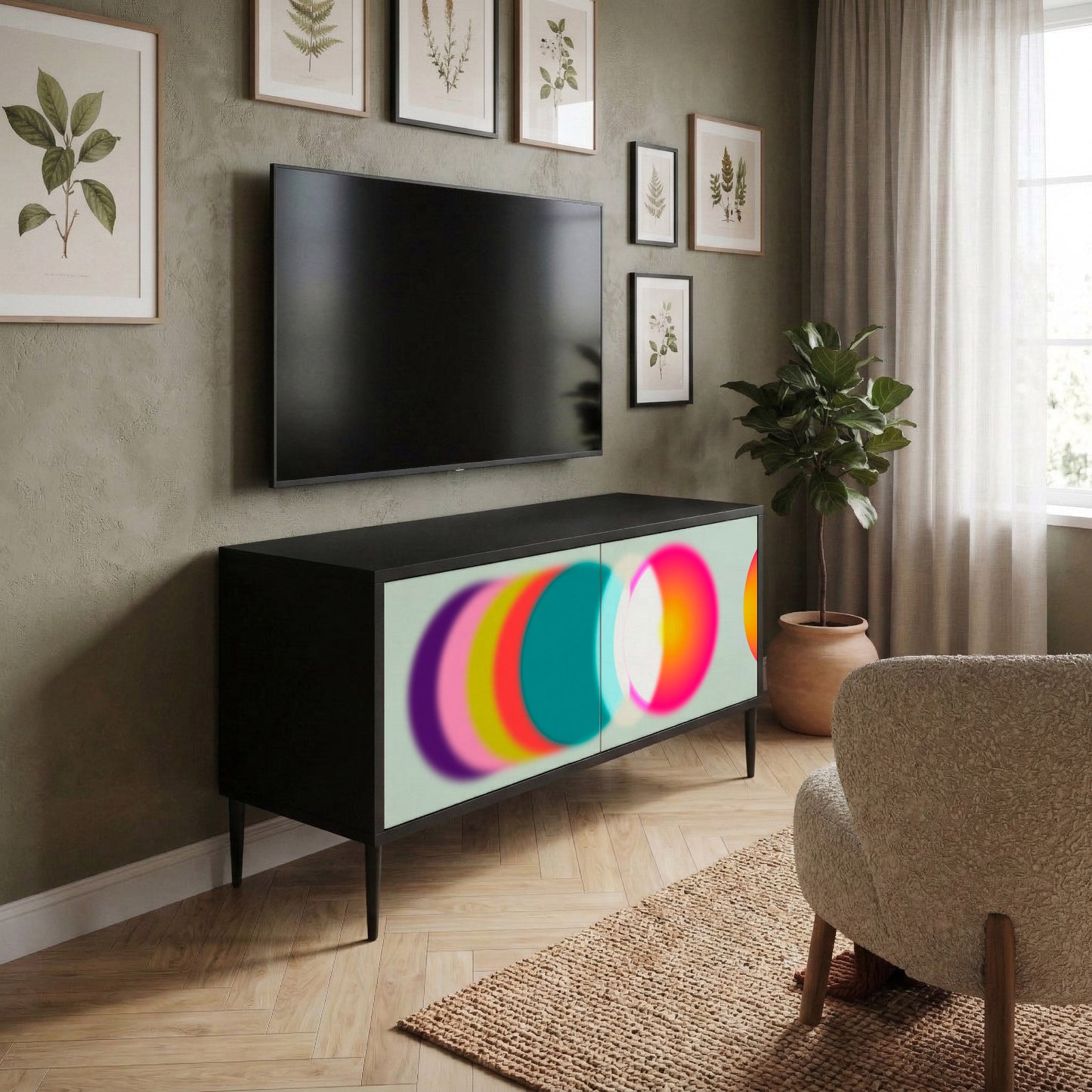 SYMPHONY OF COLORS Mobile TV Compatto a 2 Ante