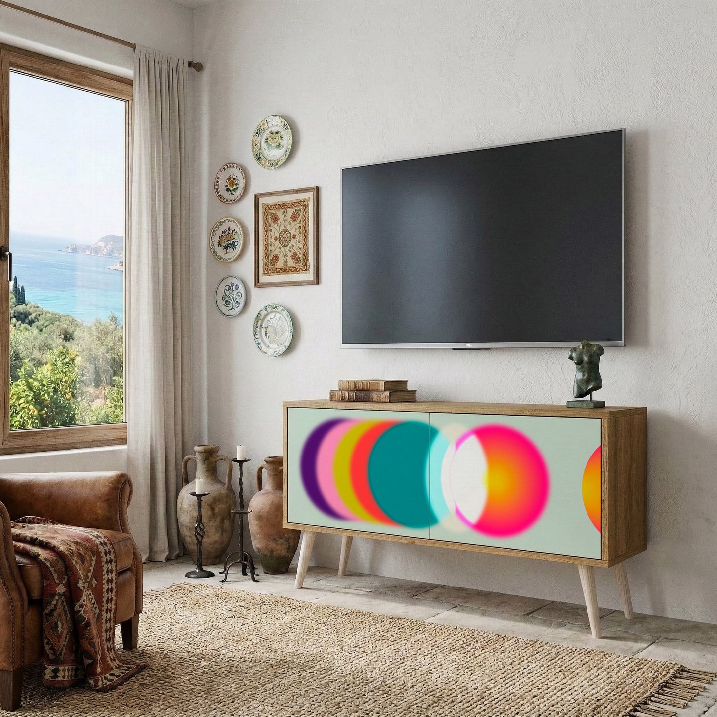 SYMPHONY OF COLORS Mobile TV Compatto a 2 Ante