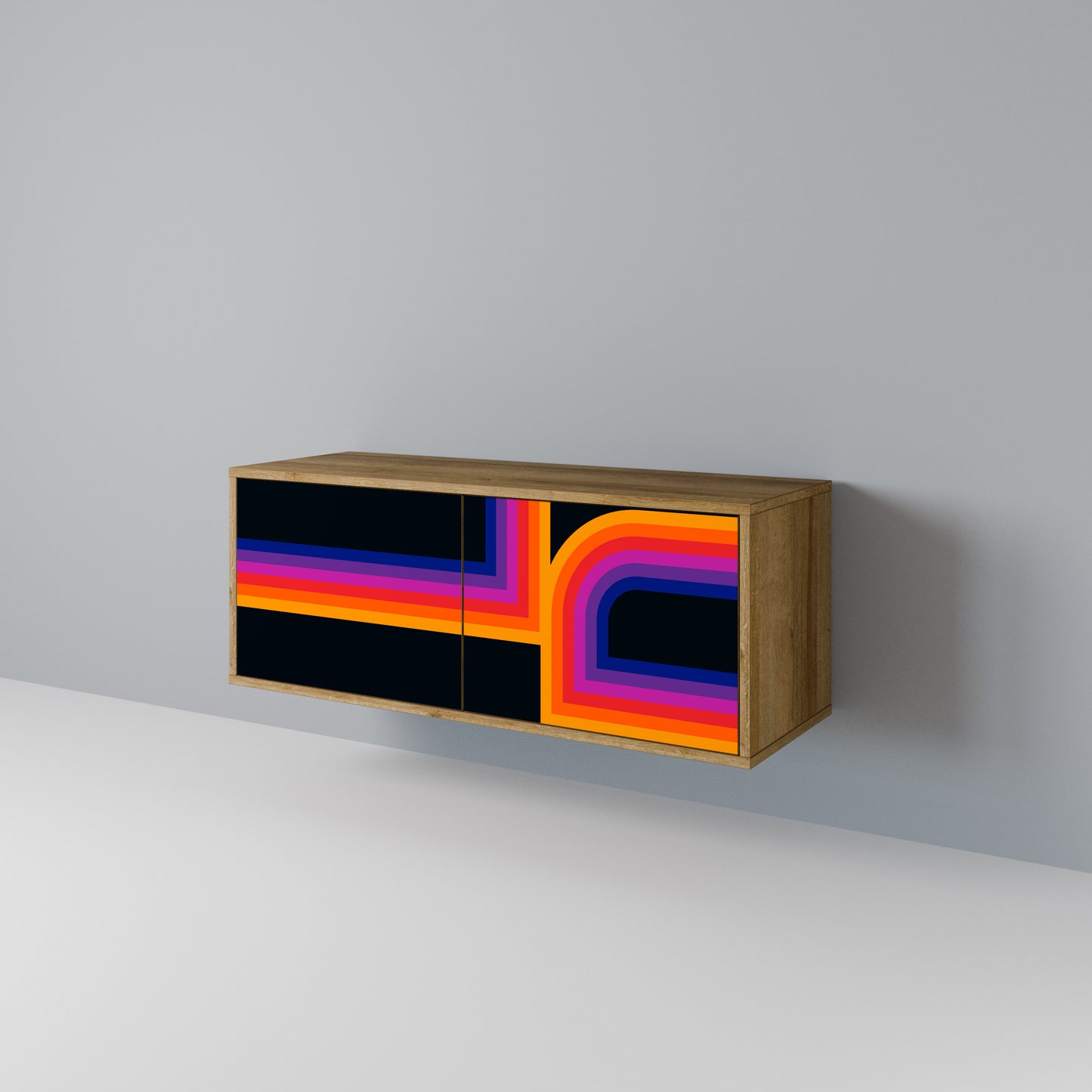 BLINDED BY THE LIGHTS Compact 2-Door TV Cabinet