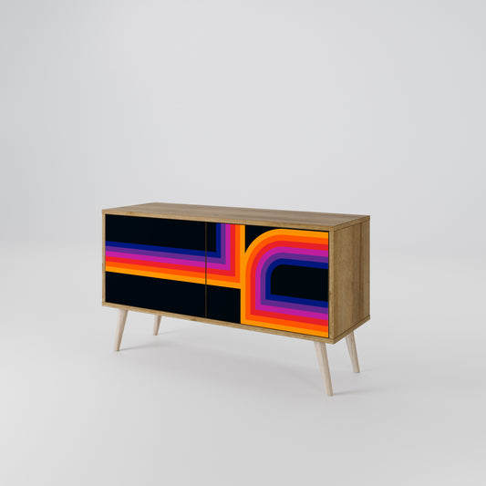 BLINDED BY THE LIGHTS Compact 2-Door TV Cabinet