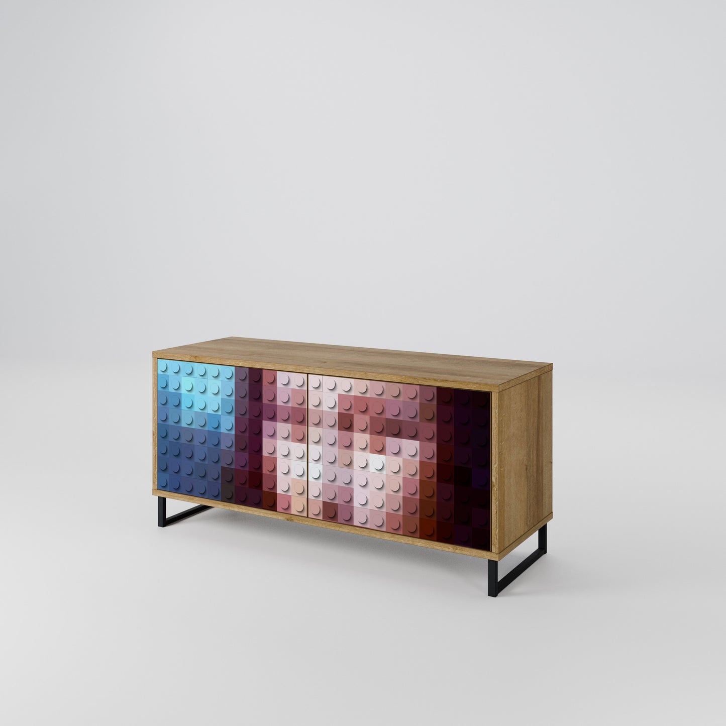 CONSTRUCTIVE ART Compact 2-Door TV Cabinet
