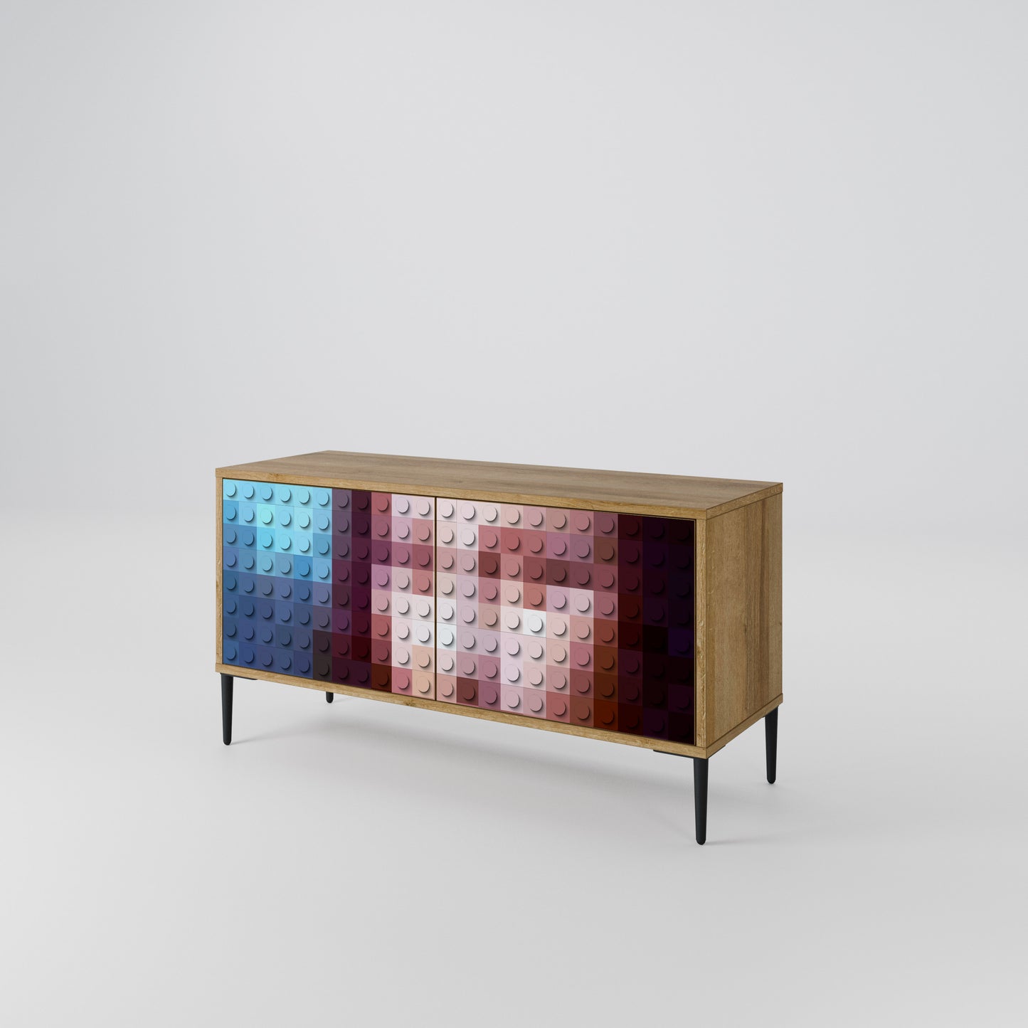 CONSTRUCTIVE ART Compact 2-Door TV Cabinet