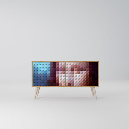 CONSTRUCTIVE ART Mobile TV Compatto a 2 Ante