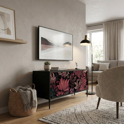 FLORAL WHISPER Mobile TV Compatto a 2 Ante