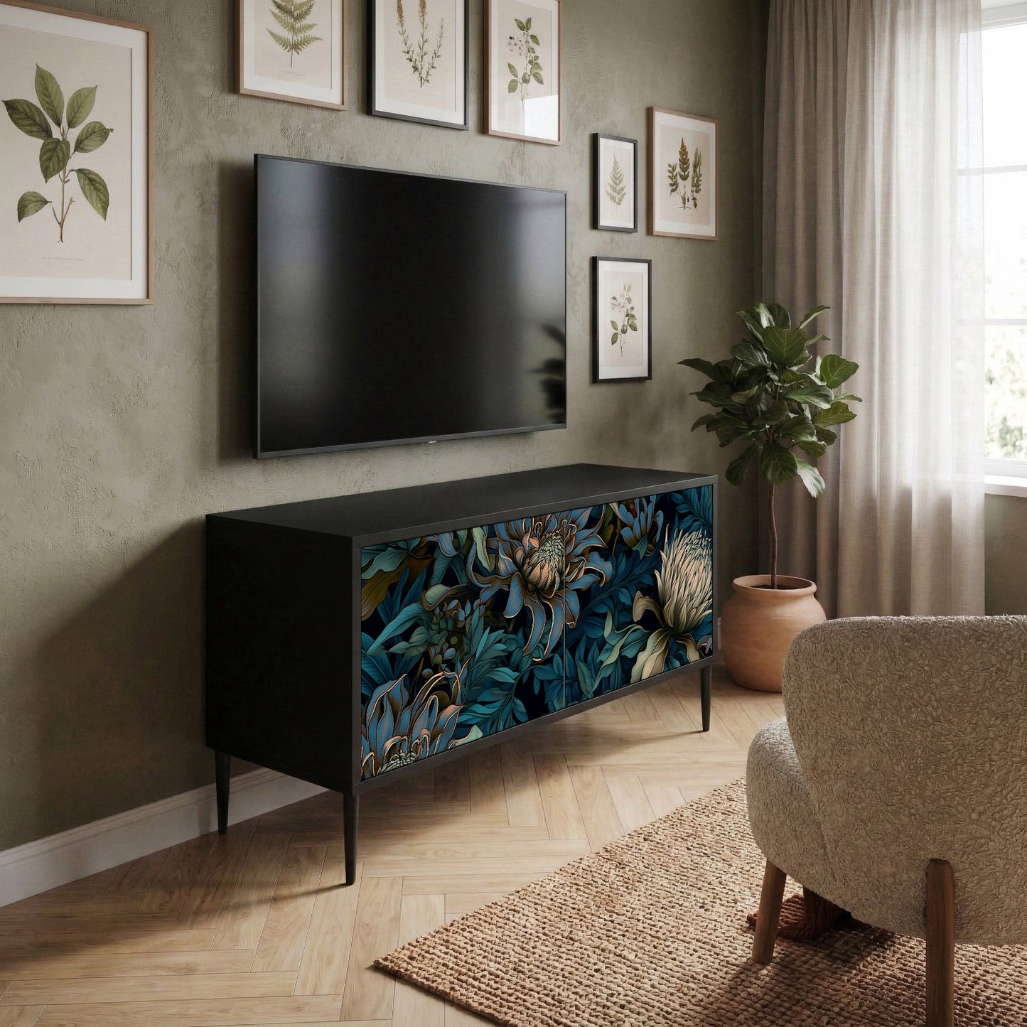 TWILIGHT BLOOM Mobile TV Compatto a 2 Ante