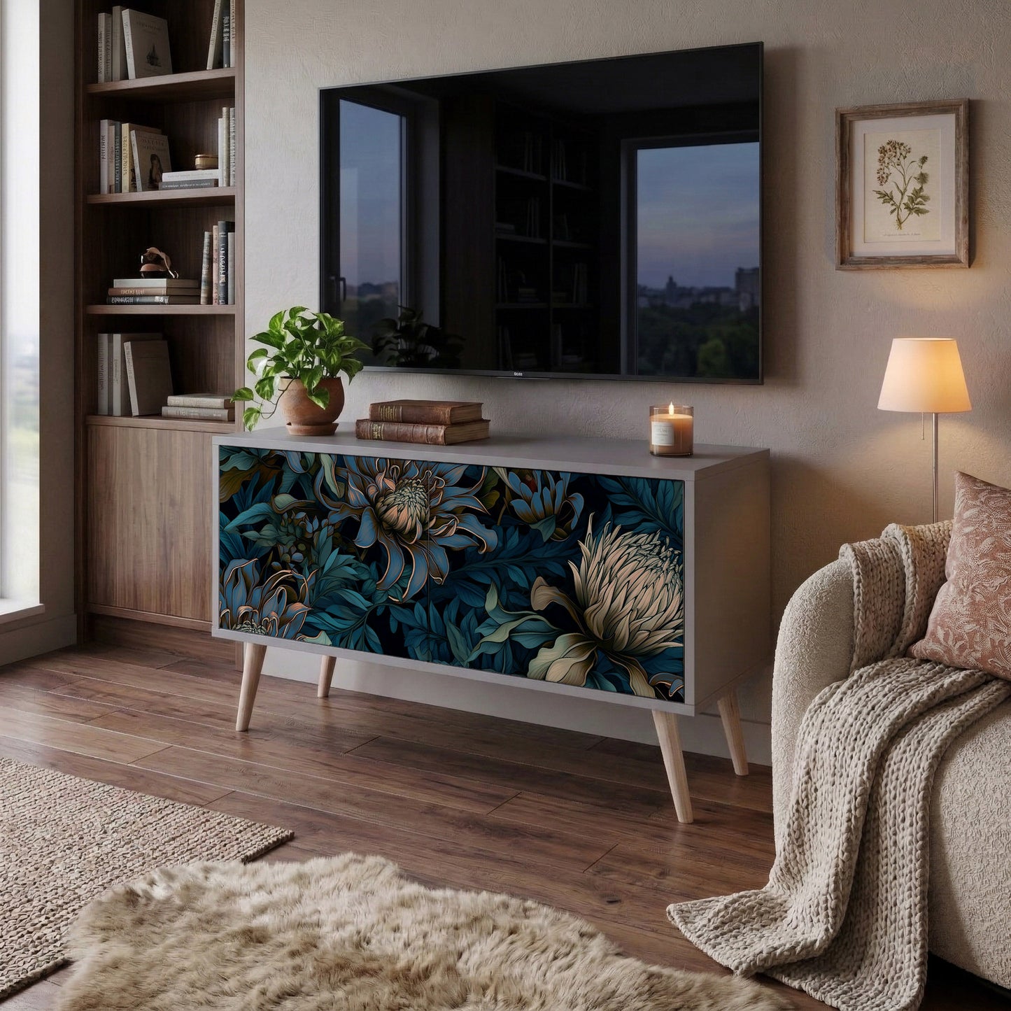 TWILIGHT BLOOM Mobile TV Compatto a 2 Ante