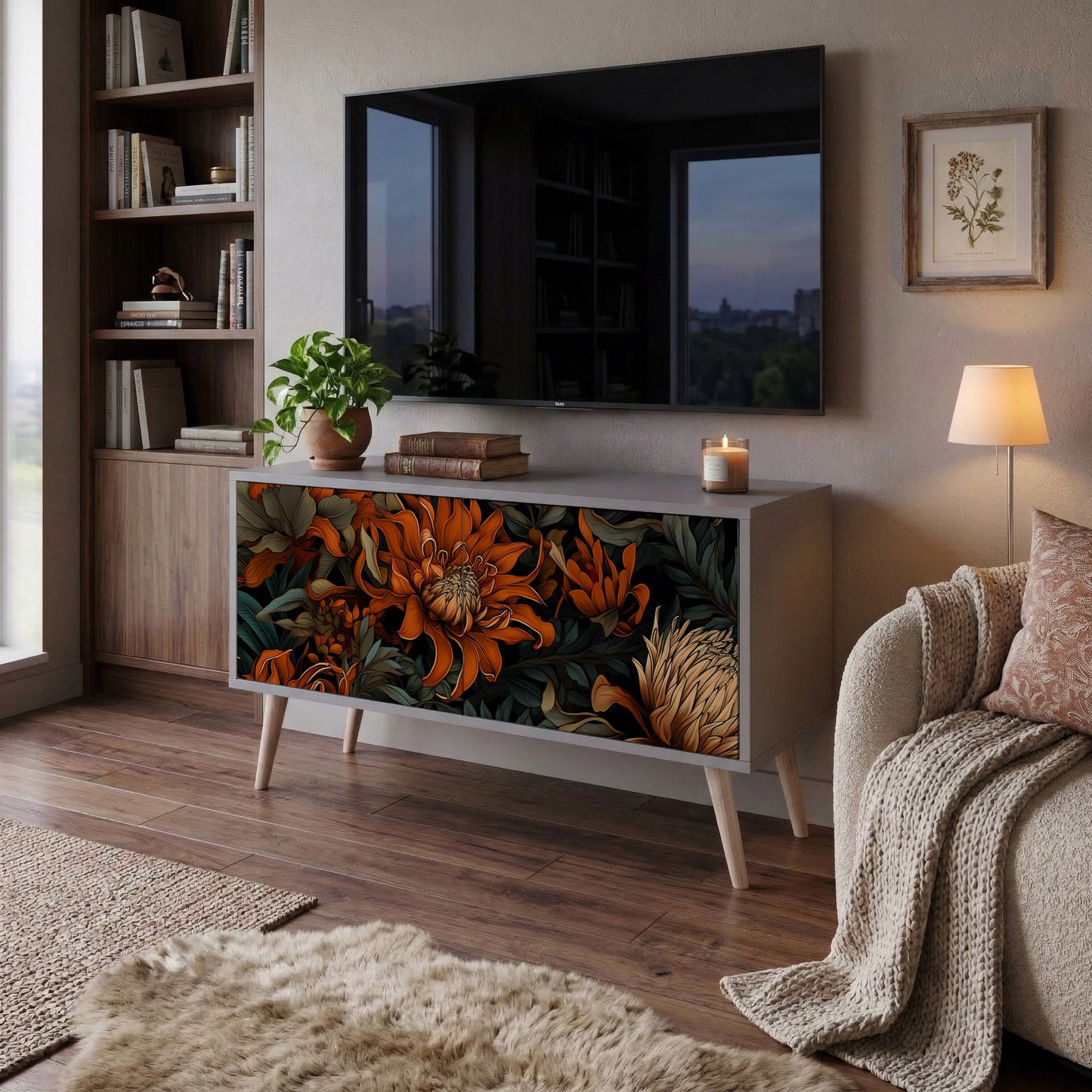 DAWN BLOOM Mobile TV Compatto a 2 Ante