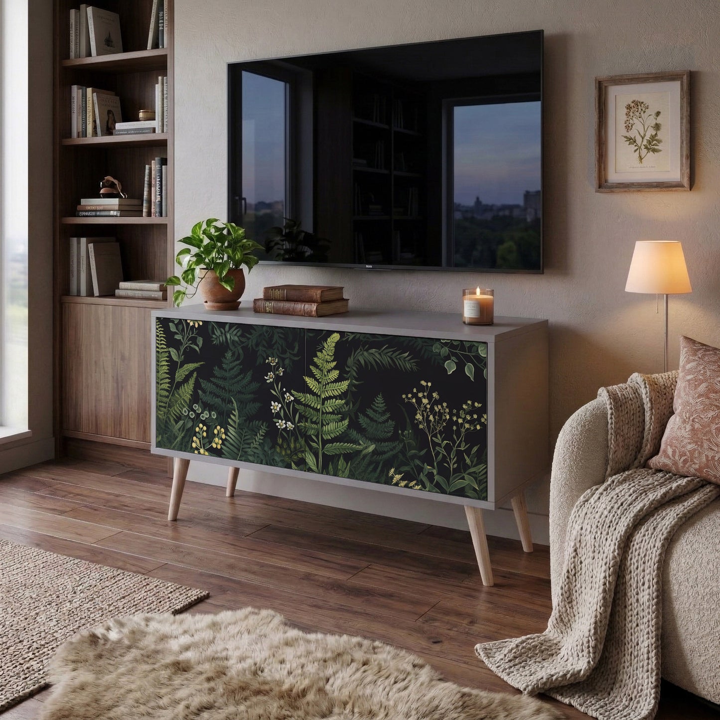 FERN FLOWERS Mobile TV Compatto a 2 Ante