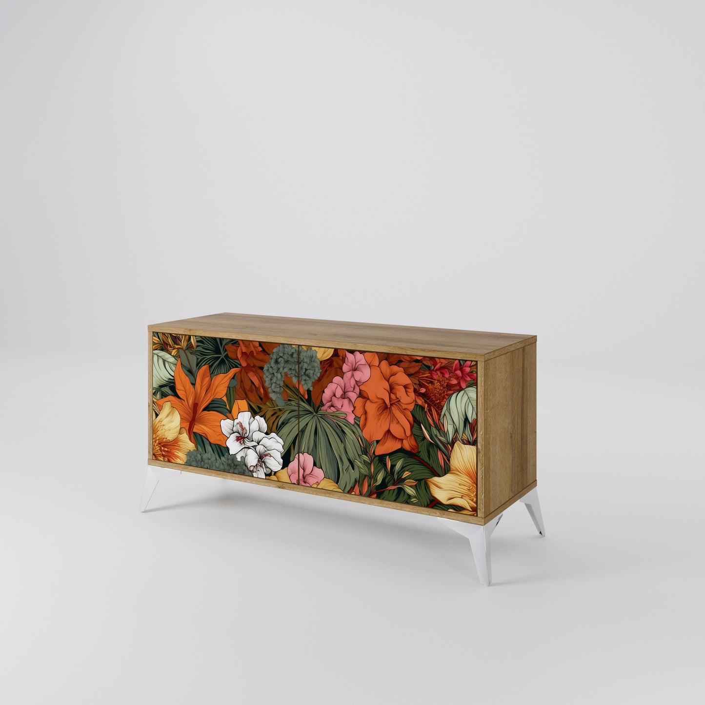 RADIANT FLORA Compact 2-Door TV Cabinet