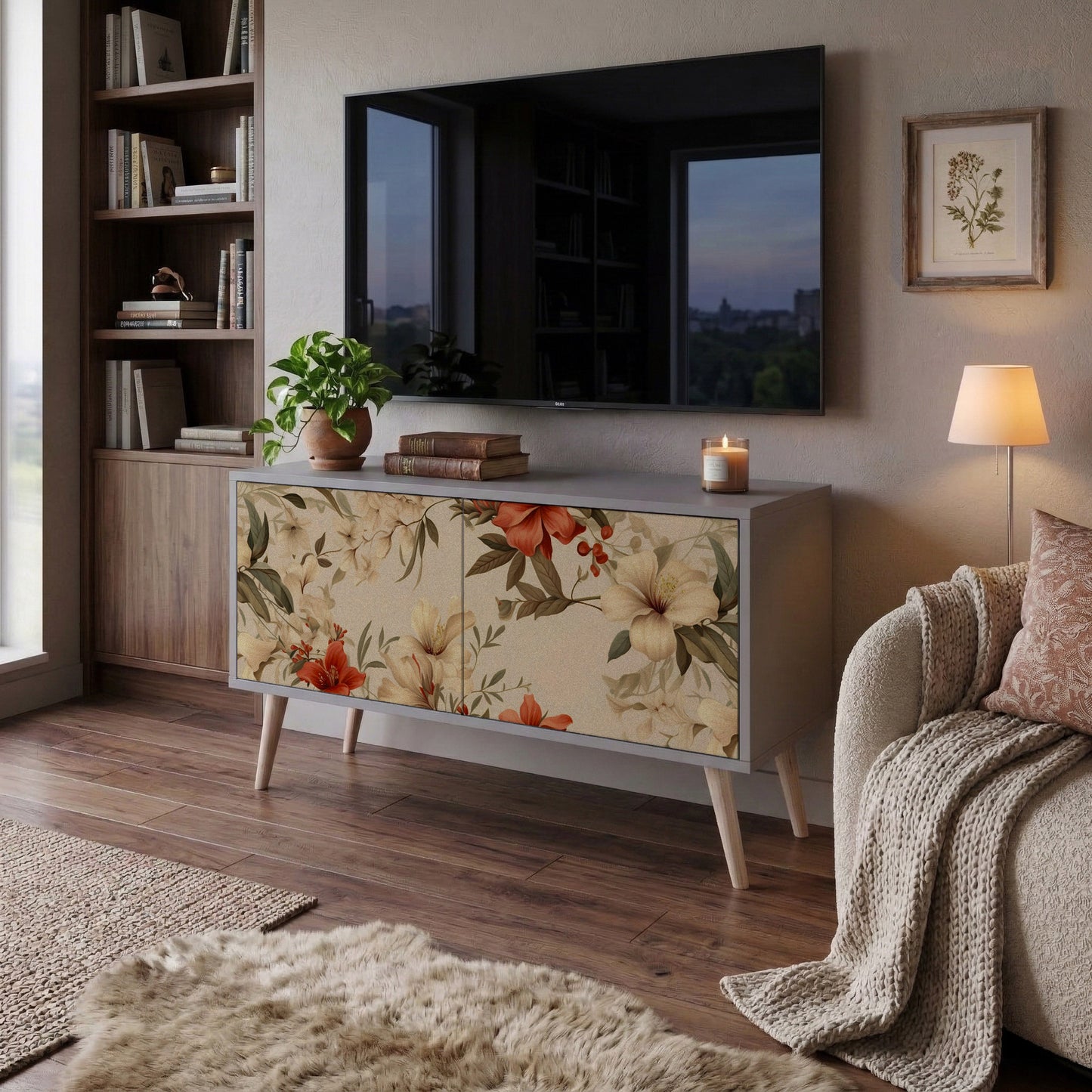 BLOOMING HARMONY Mobile TV Compatto a 2 Ante