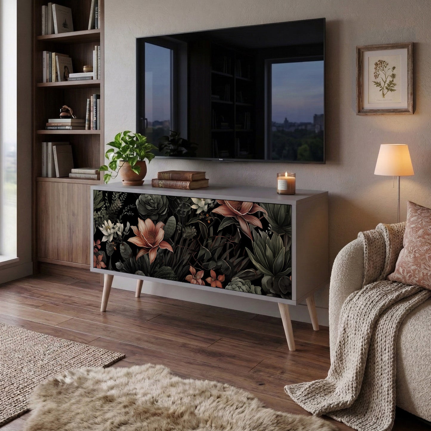 SECRET VERDURE Mobile TV Compatto a 2 Ante