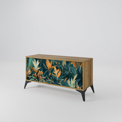 FLORAL SERENITY Mobile TV Compatto a 2 Ante